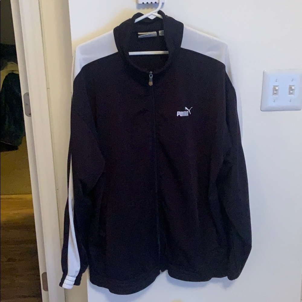 Puma Vintage Track Jacket. Sz XL. Black/White